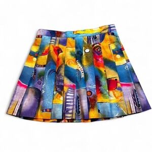 Vintage Tail Tennis Pickle Ball Bright 80s pleated multicolor Skirt Unique sz 12